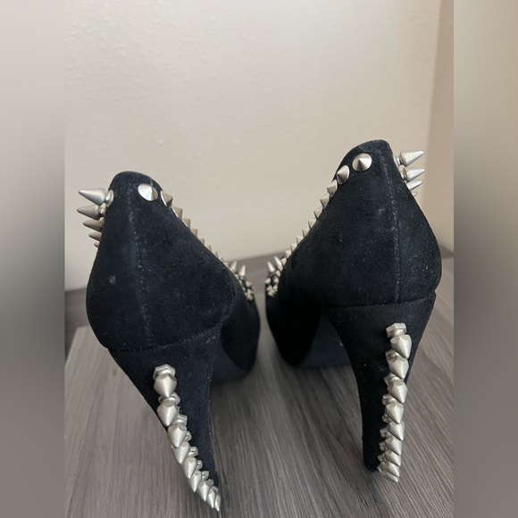 Jeffrey Campbell Madame Spike Suede Studded Platform Pump - Picture 6 of 7